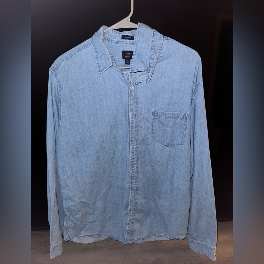 J crew classic denim button down